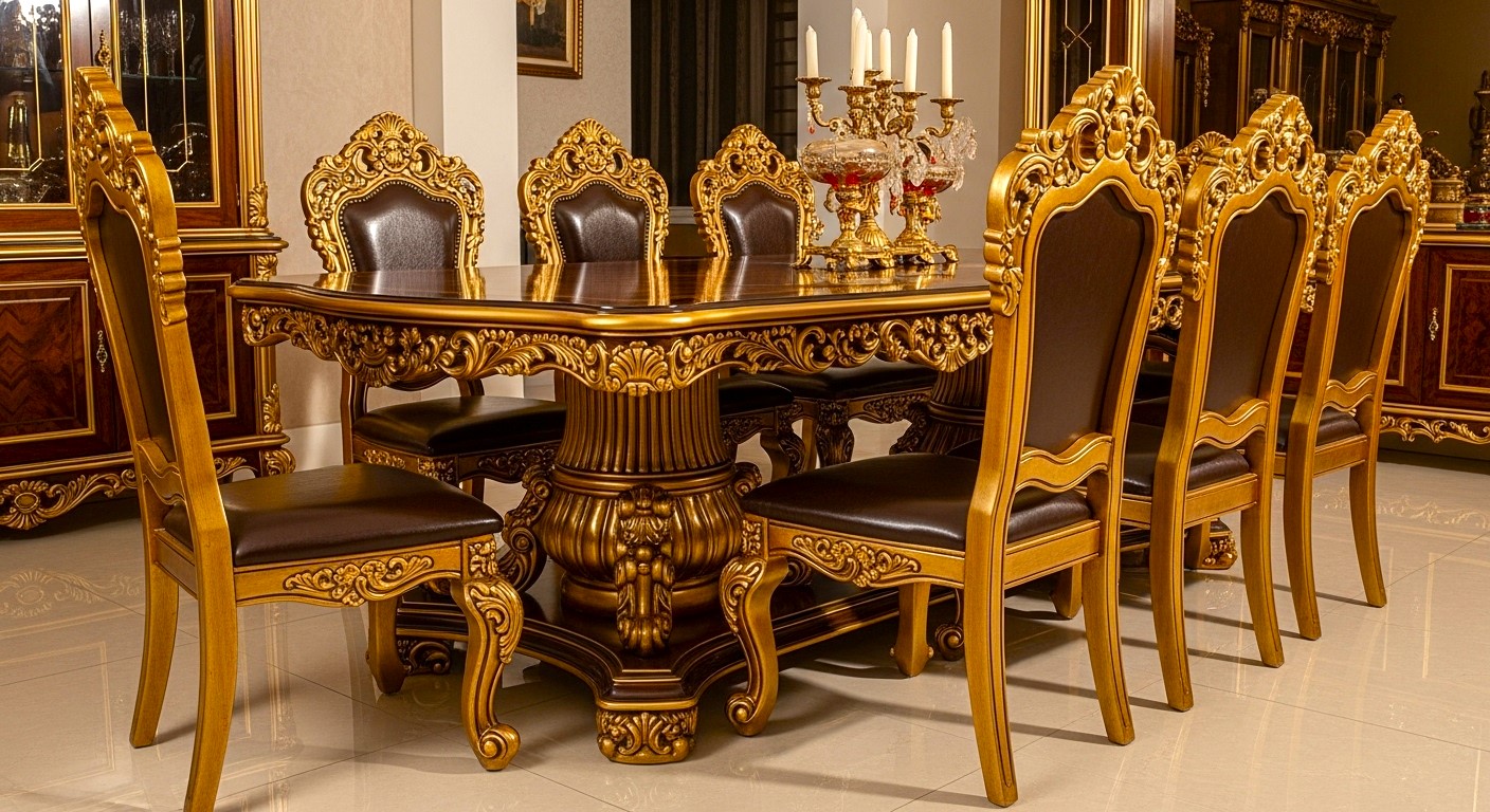 KK Furnitures – Interwood-Inspired Luxury Furniture Store Dining room Table and Chairs Furniture
