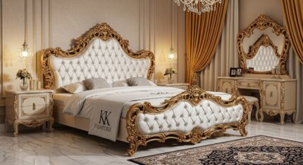 Wooden King Size Bed Design in Pakistan – KK Furnitures