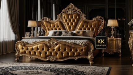 Luxury King Size Bed Set Price in Pakistan | Premium Bedroom Furniture